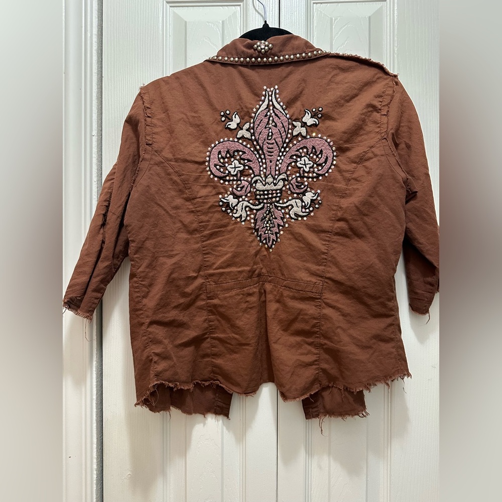 Soul‎ Revival Brown Studded Utility Jacket - Picture 5 of 5